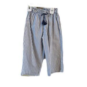 Pink chicken striped culottes